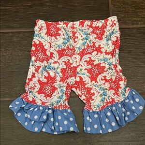 Beehave Red and Blue Patterned Shorts
